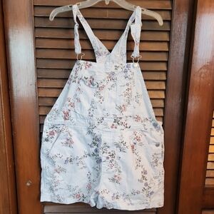 No Boundaries Floral Print Overalls